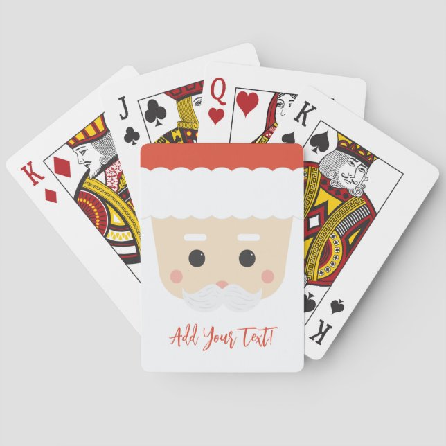 Süßes Santa-Gesicht Deck Spielkarten (Rückseite)
