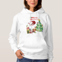 Süßes Santa-Weihnachtsbaum-Geschenk-Hoodie-T-Shirt