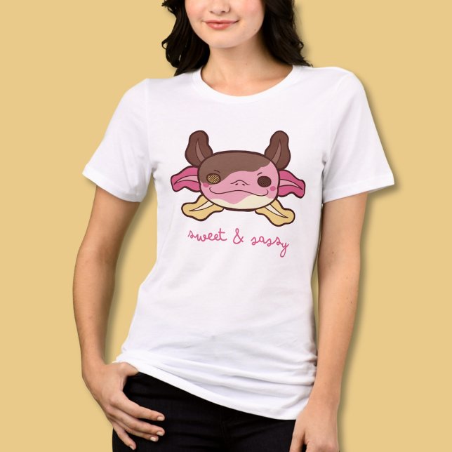 Süßes & Sassy Axolotl Neapolitanes Ice Creme Tri-Blend Shirt (Von Creator hochgeladen)