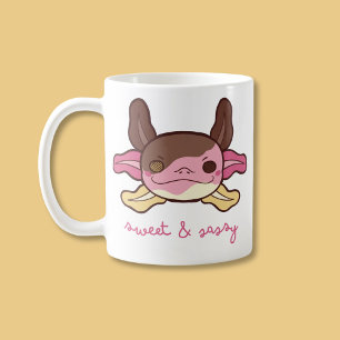 Süßes & Sassy Axolotl Neapolitanes Ice Creme Zweifarbige Tasse