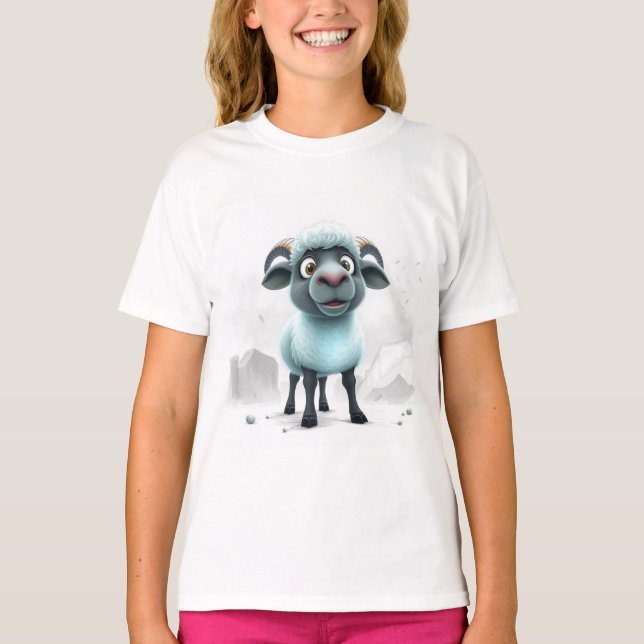 Süßes Schaf Cozy Design T-Shirt (Vorderseite)