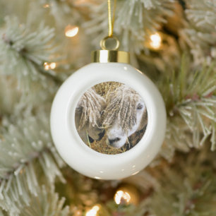 SÜßES SCHAF KERAMIK Kugel-Ornament