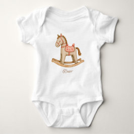 Süßes Schaukelpferd Baby Strampler