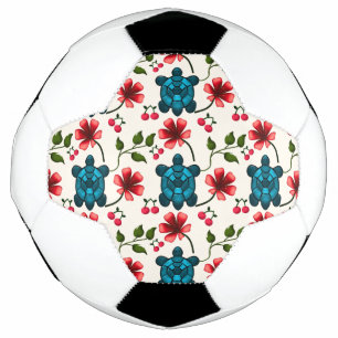 Süßes Schildkröten-Blumenmuster Fußball
