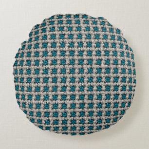 Süßes Schildkröten-Blumenmuster  Rundes Kissen