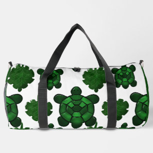 Süßes Schildkröten- und Blätter-Muster  Duffle Bag