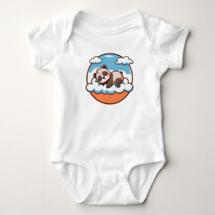 ☁️🐼 Süßes Schlafender Panda-Wolken-Baby-Geschenk  Baby Strampler