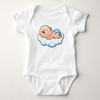 Süßes schlafendes Baby auf blauer Wolke - Süße Trä Strampler