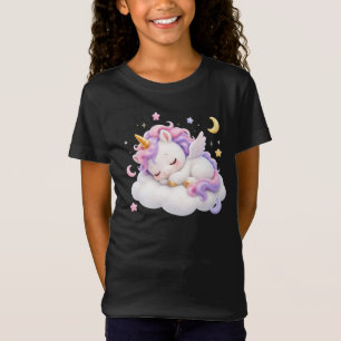 Süßes schlafendes Baby-Einhorn-Design T-Shirt