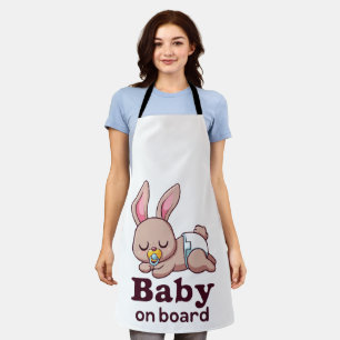 Süßes schlafendes Babyäffchen "Baby an Bord" Auto Schürze