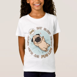 Süßes Schlafendes-Mops-Mädchen-Shirt | Essen Schla T-Shirt