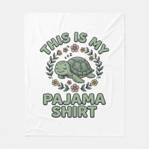 Süßes Schlafendes Schildkröten-Pyjama-Shirt Vintag Fleecedecke