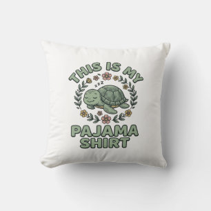 Süßes Schlafendes Schildkröten-Pyjama-Shirt Vintag Kissen