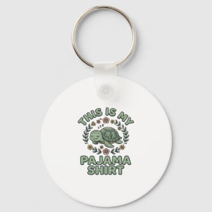 Süßes Schlafendes Schildkröten-Pyjama-Shirt Vintag Schlüsselanhänger