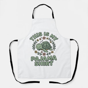 Süßes Schlafendes Schildkröten-Pyjama-Shirt Vintag Schürze