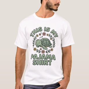 Süßes Schlafendes Schildkröten-Pyjama-Shirt Vintag T-Shirt