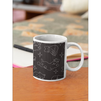 Süßes Schlafkatzenmuster  Gemütliches Nachtthema Kaffeetasse
