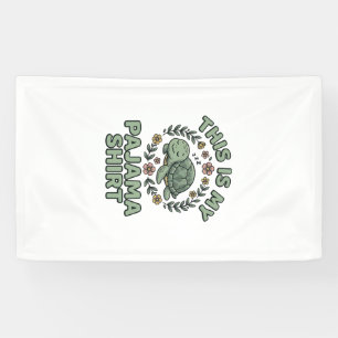 Süßes Schlafschildkröte-Pyjama-Shirt Vintage-Vekto Banner