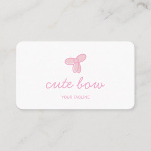 Süßes Schleifen-Logo Boutique- oder Schönheitsma Visitenkarte