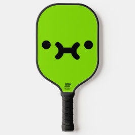 Süßes Schmollendes Gesicht Grün Pickleball Schläger