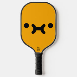 Süßes Schmollendes Gesicht Orange Pickleball Schläger