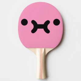 Süßes Schmollmund-Gesicht Hellrosa Ping-Pong-Schlä Tischtennis Schläger