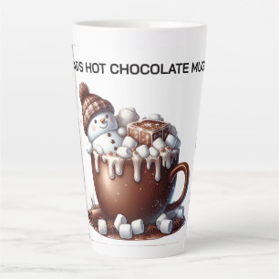 Süßes Schneemann-Kakao-Design  Milchtasse