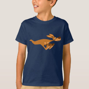 Süßes, schnelles Cartoon-Känguru-Kinder-T-Shirt T-Shirt