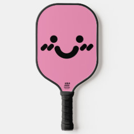 Süßes schüchternes Gesicht Hellrosa Pickleball Schläger