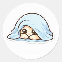 Süßes schüchternes Kawaii-Baby unter der Decke – G