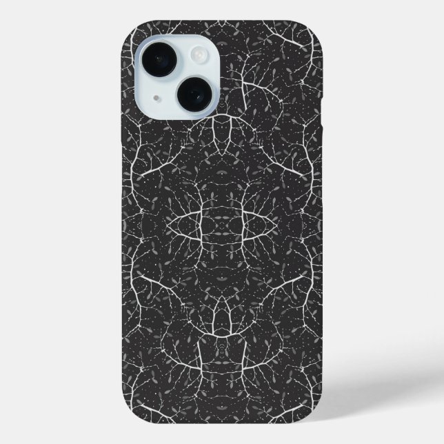 Süßes Schwarz-Weiß-Baum-Muster Case-Mate iPhone Hülle (Rückseite)