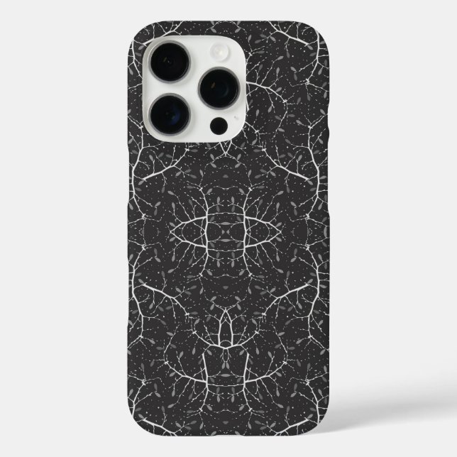 Süßes Schwarz-Weiß-Baum-Muster Case-Mate iPhone Hülle (Rückseite)