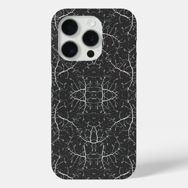 Süßes Schwarz-Weiß-Baum-Muster Case-Mate iPhone Hülle (Rückseite)