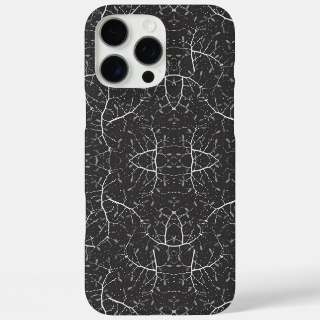 Süßes Schwarz-Weiß-Baum-Muster Case-Mate iPhone Hülle (Rückseite)