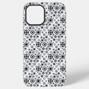 Süßes schwarz-weißes Arabesken-Dekorationsmuster iPhone 12 Pro Max Hülle