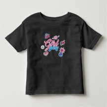 Süßes schwarzes Grafik-T-Shirt für Kleinkinder-Mäd