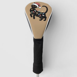 Süßes schwarzes Katzenliebhaber-Weihnachts-Mutter- Golf Headcover