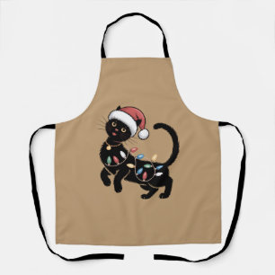 Süßes schwarzes Katzenliebhaber-Weihnachts-Mutter- Schürze