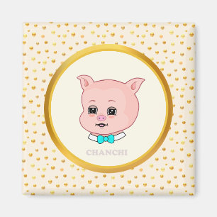 Süßes Schwein Cartoon Magnet
