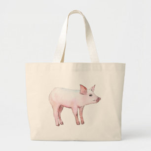 Süßes Schwein Geschenk Bauernfrau Landmädchen auf Jumbo Stoffbeutel