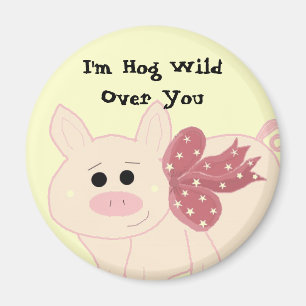 Süßes Schwein mit Sprüchen Magnet