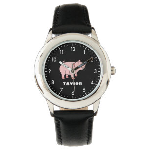 Süßes Schwein personalisierter benutzerdefinierter Armbanduhr