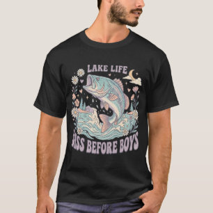 Süßes Seeben Leben Bass Vor Jungen Retro Outdoor F T-Shirt