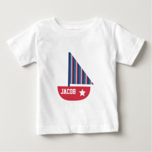 Süßes Segelboot-Maritimes für Baby Jungen T-shirt