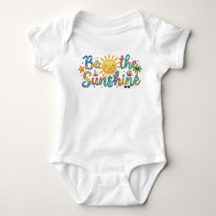 Süßes 'Sei der Sonnenschein' Retro-Sommer Grafik T Baby Strampler
