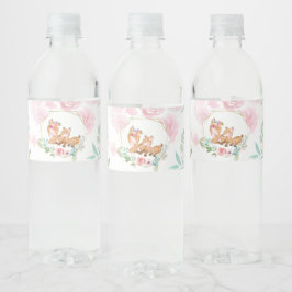 Süßes Set für Hirsch und Fan, Lebensmittel und Get Wasserflaschenetikett