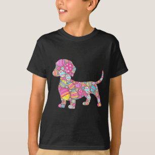 Süßes Shirt Bunte Eier Dachshund Hund Welpe
