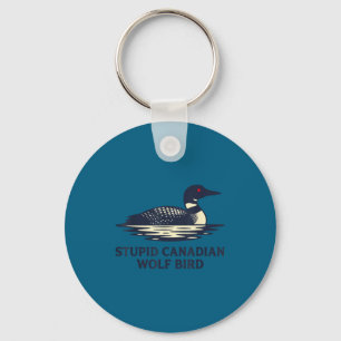 Süßes Shirt Dummer Kanadischer Wolf Vogel Loon Schlüsselanhänger