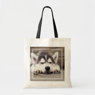Süßes Sibirisches Husky Welpenschläfchen Tragetasche