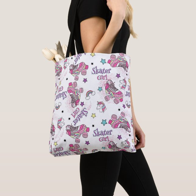 Süßes Skater Mädchen Einhorn Rollschuh Muster (Von Nahem)